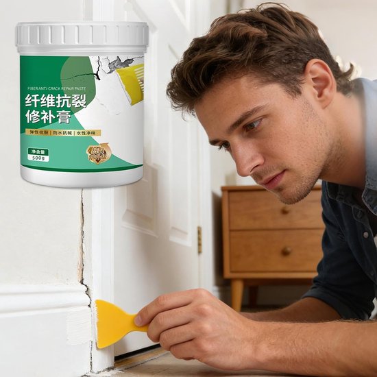 Gipsplaat Reparatieset - Muurplamuur Kit - Muren Herstellen - Scheurwerend Waterdicht - 500 g - Wit — afbeelding 4