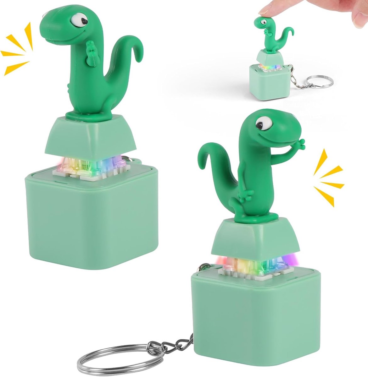 2 stuks toetsenbord fidget toy, clicker sleutelhanger vingerspeelgoed
