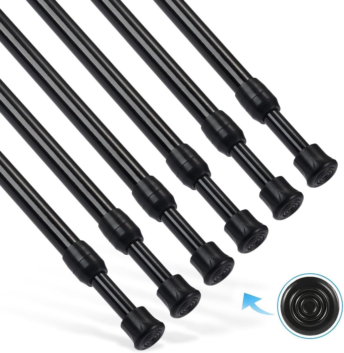 6 stuks trekstang, Goowin Tension Curtain Rod, Geen Boren Roestvrije