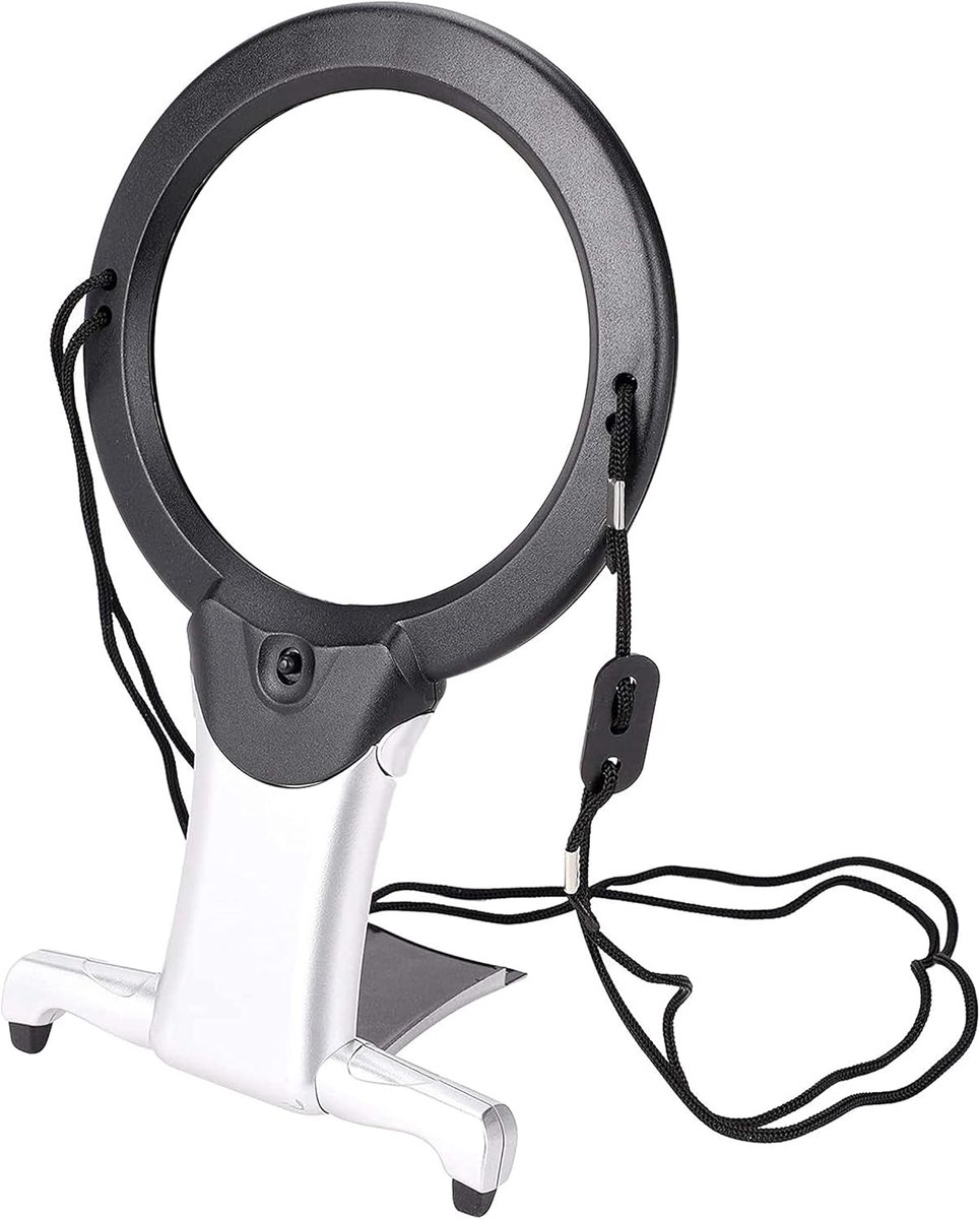 Lichtvergrootglas 2-in-1 handsfree nekopknoping koord bureaustandaard naaien sieraden hobby
