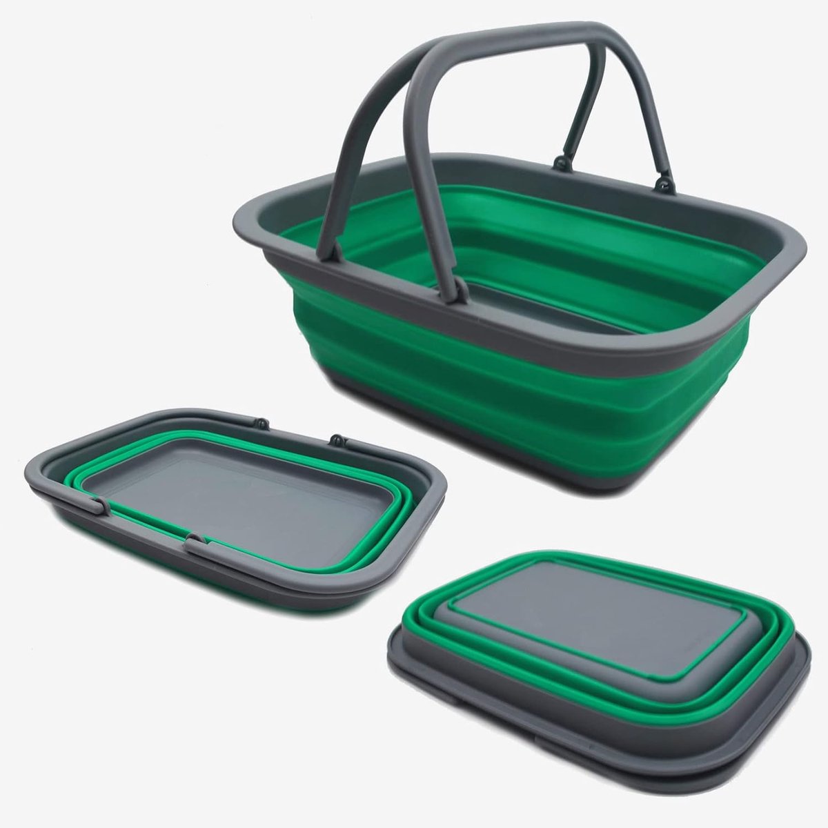 Opvouwbare kuip met handvat, 9,2 l, draagbare picknickmand voor