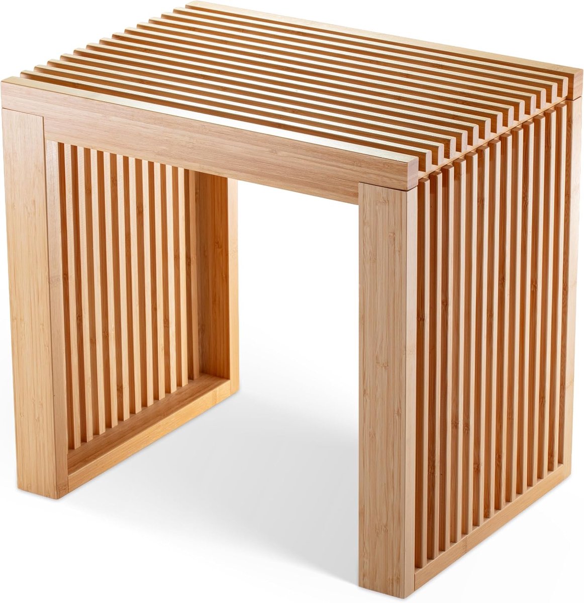 Kruk - Halmeubel - Halbankje - Houten Bankje - Bloemenkruk Hout Bam