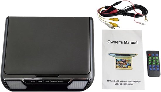 Draagbare autodvd-speler - Plafond monitor - Films kijken - Spiegelfunctie telefoon - 11.6 inch scherm - Beige — afbeelding 5