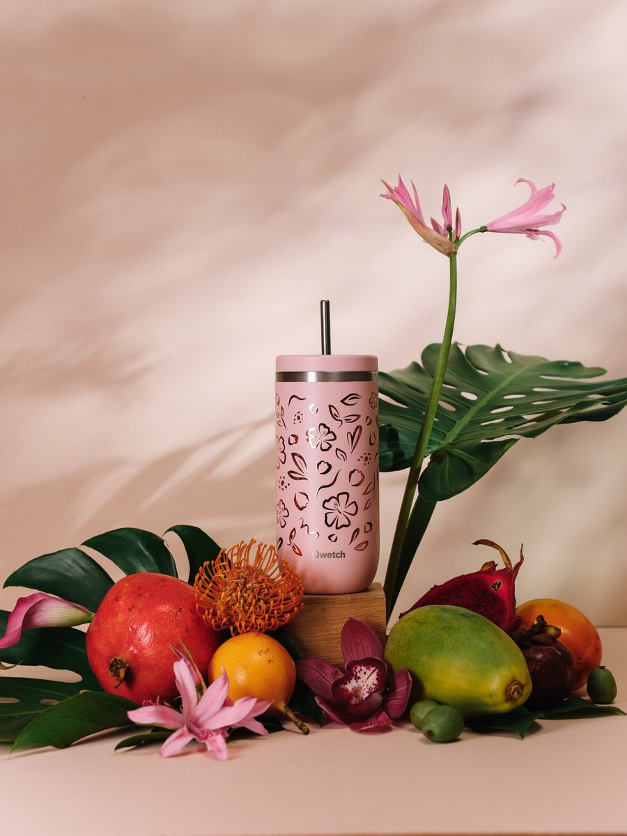 Qwetch Cold Cup Geïsoleerd - Moani Pastel Roze