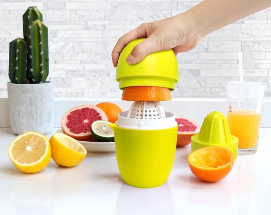 Unieke Citroenpers in Citroenvorm, Handmatige Juicer met Twee Persopties voor Citrusvruchten en Meer (Geel) — afbeelding 2