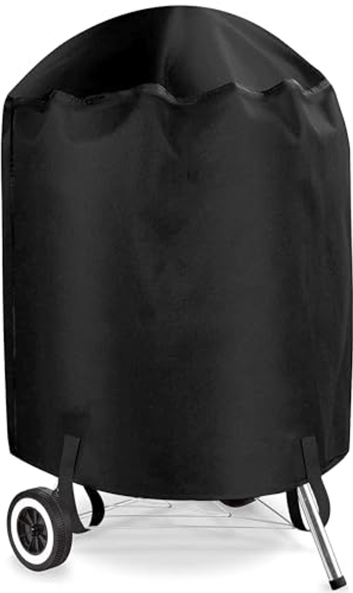 Barbecue Hoes Ø57x77 cm - BBQ Hoes Waterdicht & UV-bestendig - Met Trekkoord - BBQ Accesoires - Voor Ronde BBQ - Zwart