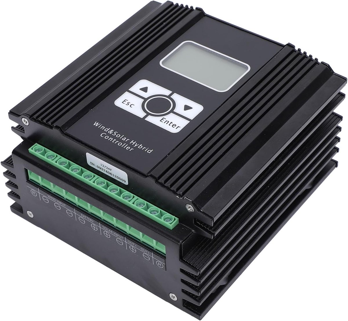 Hybride Laadregelaar - Wind Zonne Controller - Energie Opwekken - MPPT PWM Technologie - 12V/24V - Grijs