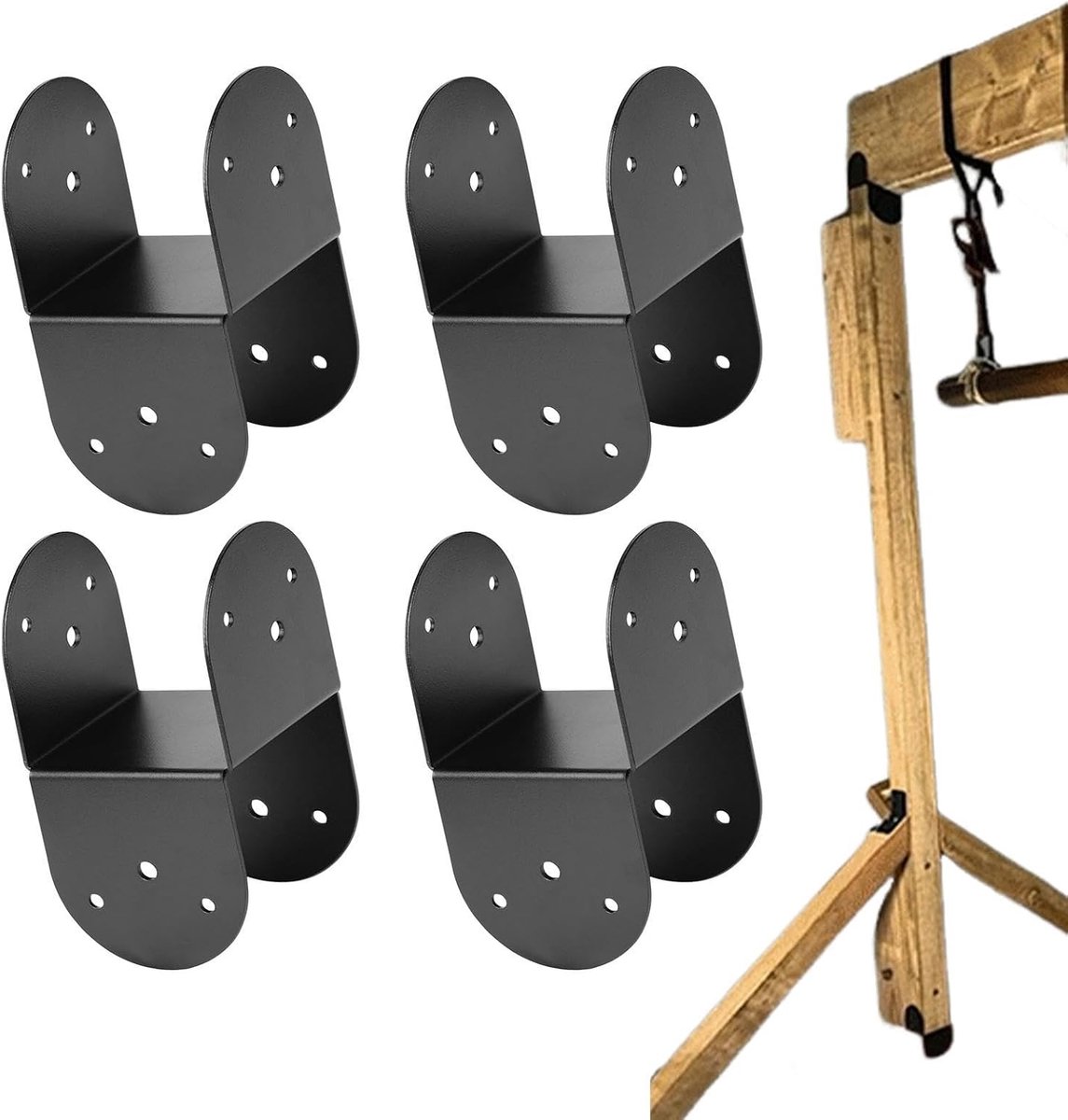 Pergola Beugels - Paalondersteuning - Tuinconstructie - Zware Connector - 4x4 inch - Metaal