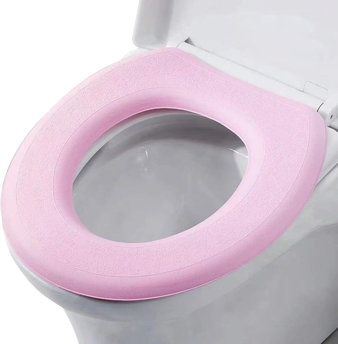 Toilet Seat Cover - Toilet Mat Warmer - Hygiënisch Zitten - Waterdicht EVA Materiaal - 41 x 27.7 cm - roze