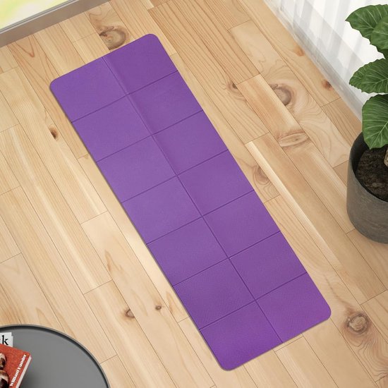 Opvouwbare Yogamat - Fitnessmat Outdoor - Sporten Buiten - Schokabsorberend Ontwerp - 183 x 61 cm - Lila — afbeelding 4