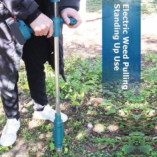 Elektrische Onkruidtrimmer - Snoerloze Weder - Gazon Onderhoud - Wortel Verwijdering - 40-48 Inch - Zwart — afbeelding 3