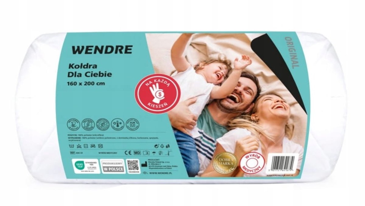 Wendre Dla Ciebie Serie - Dekbed - 160x200 cm - All Year - Wit - Medisch