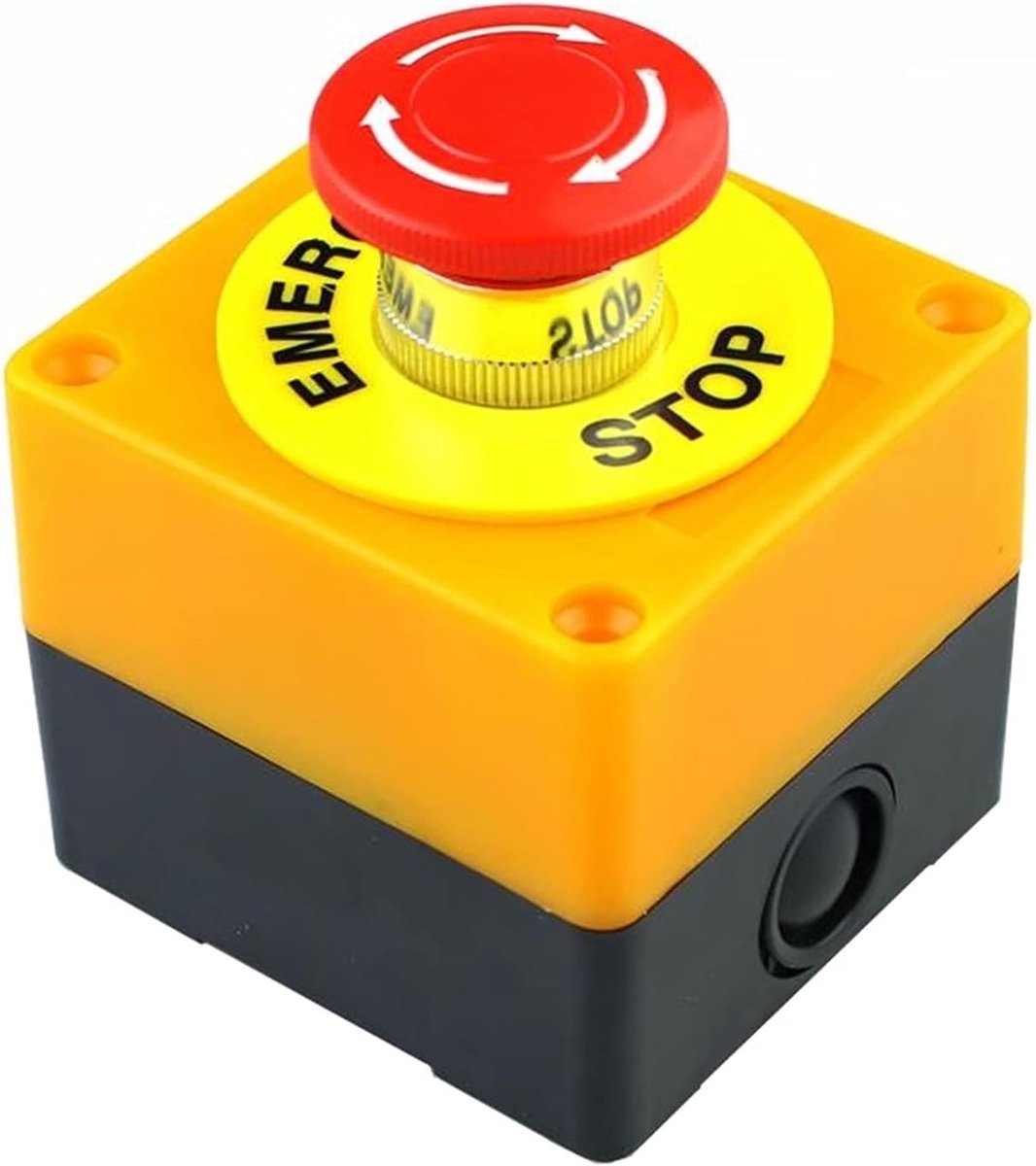 Noodstop Schakelaars - Drukknop Schakelaar - Machine Bediening - DPST Contacten - 22 Mm - Rood