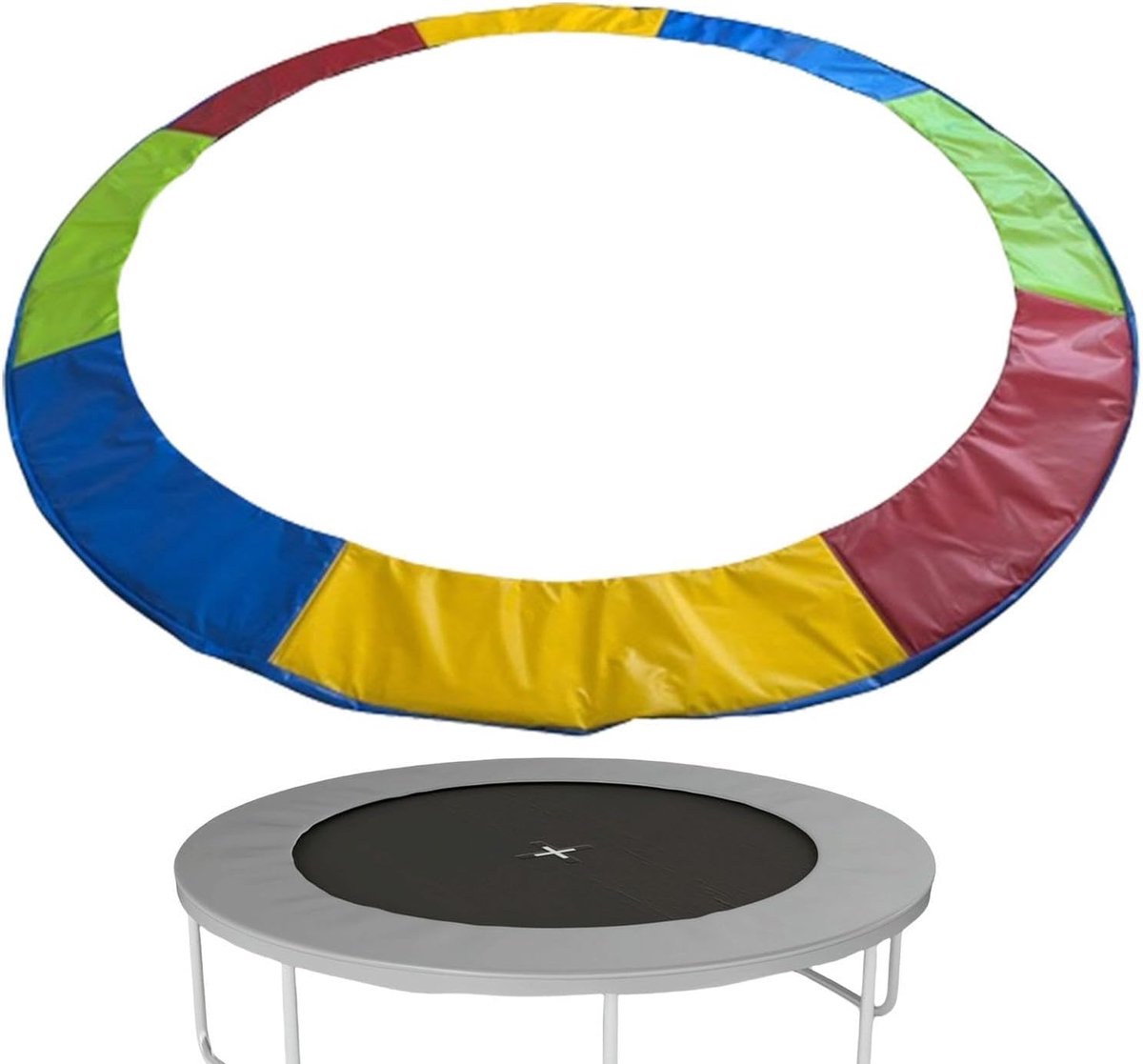 Trampoline Vulling - Springmat Vervangingskussen - Veilig Springen - Meerlaags Veiligheidsschild - 3.06 meter - Kleurrijk