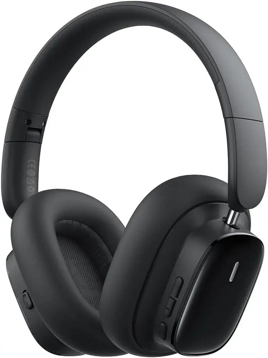 Baseus Bowie H1i bluetooth koptelefoon Noise Cancelling Draadloze Koptelefoon ANC Zwart