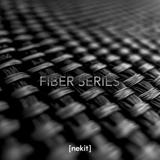 Fijne, geweven textuur met "FIBER SERIES" en "[nekit]" logo.