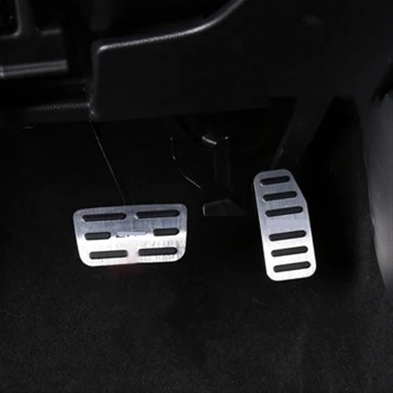 Pedaalhoezen Auto - Voetpedalen Set - Veiliger Rijden - Antislip Ontwerp - 3 Stuks - Zilver — afbeelding 4