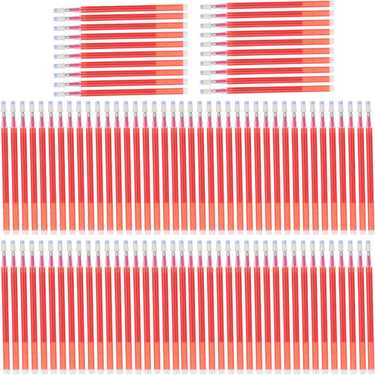 Hernieuwbare Stofmarkeerstiften, 100 Stuks Warmte-verwijderbare Naai Markers voor Textiel, Kleding en Leer Projecten (Rood)