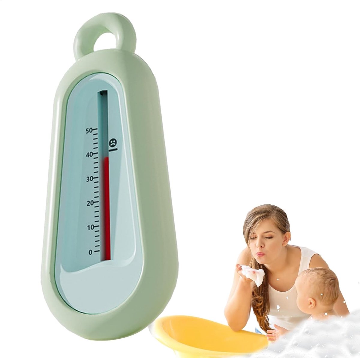 Babybadthermometer - Watertemperatuurmeter - Veilig Baden - Snel Display - 12 cm - Groen