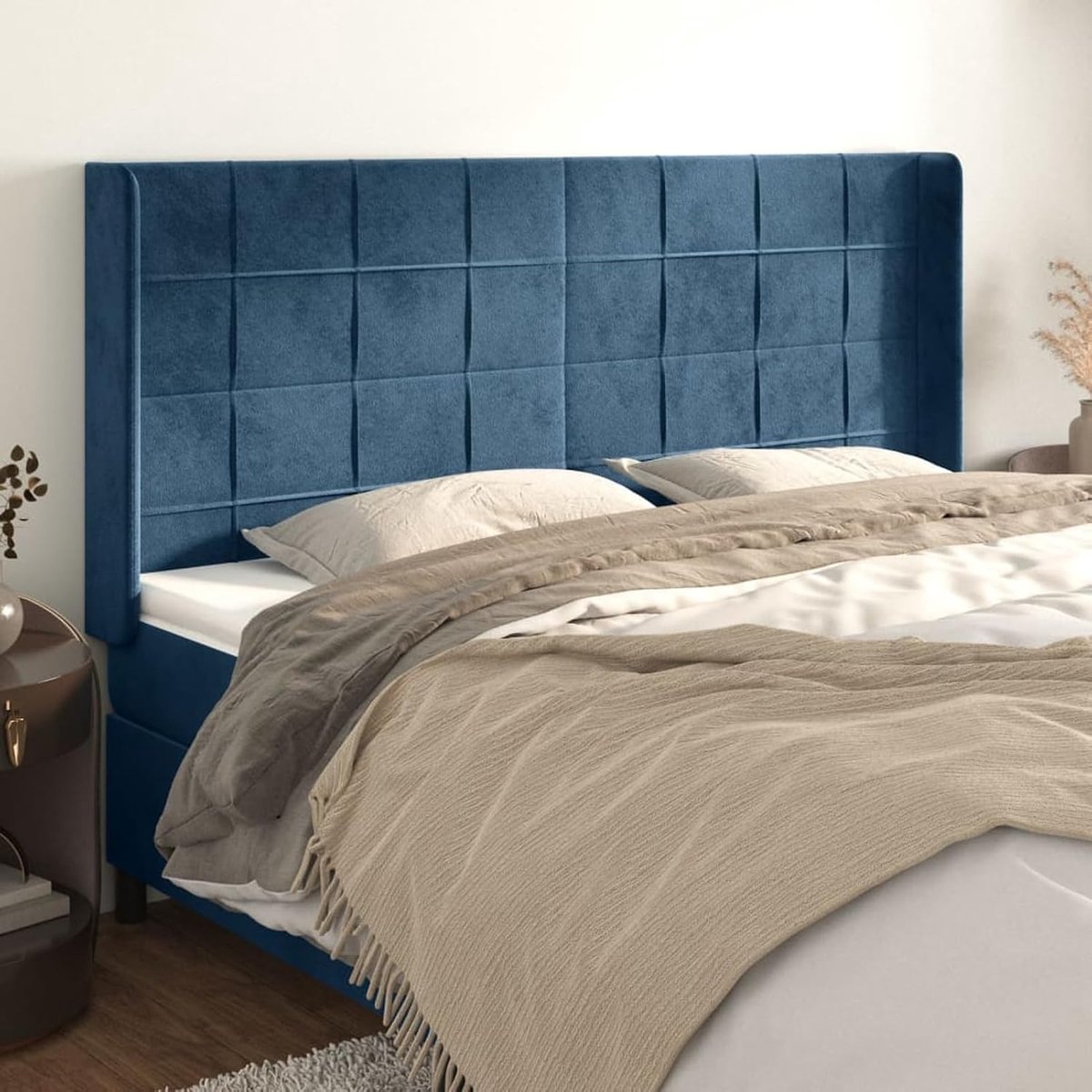 Hoofdbord met oren - Hoofdeinde bed - Beddecoratie - In hoogte verstelbaar - 183 x 16 x 11