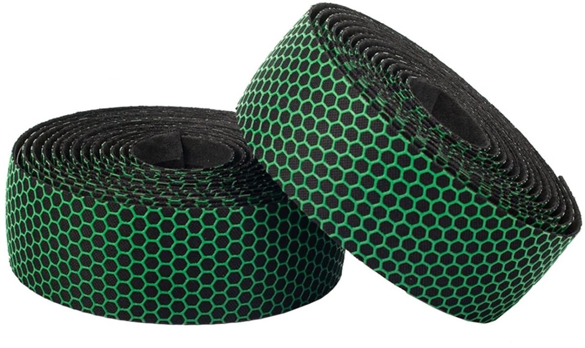 Fietsstuurlint - Racefiets stuurlint - Comfortabel Fietsen - Honingraat Anti-slip - 2150mm x 30mm - Groen
