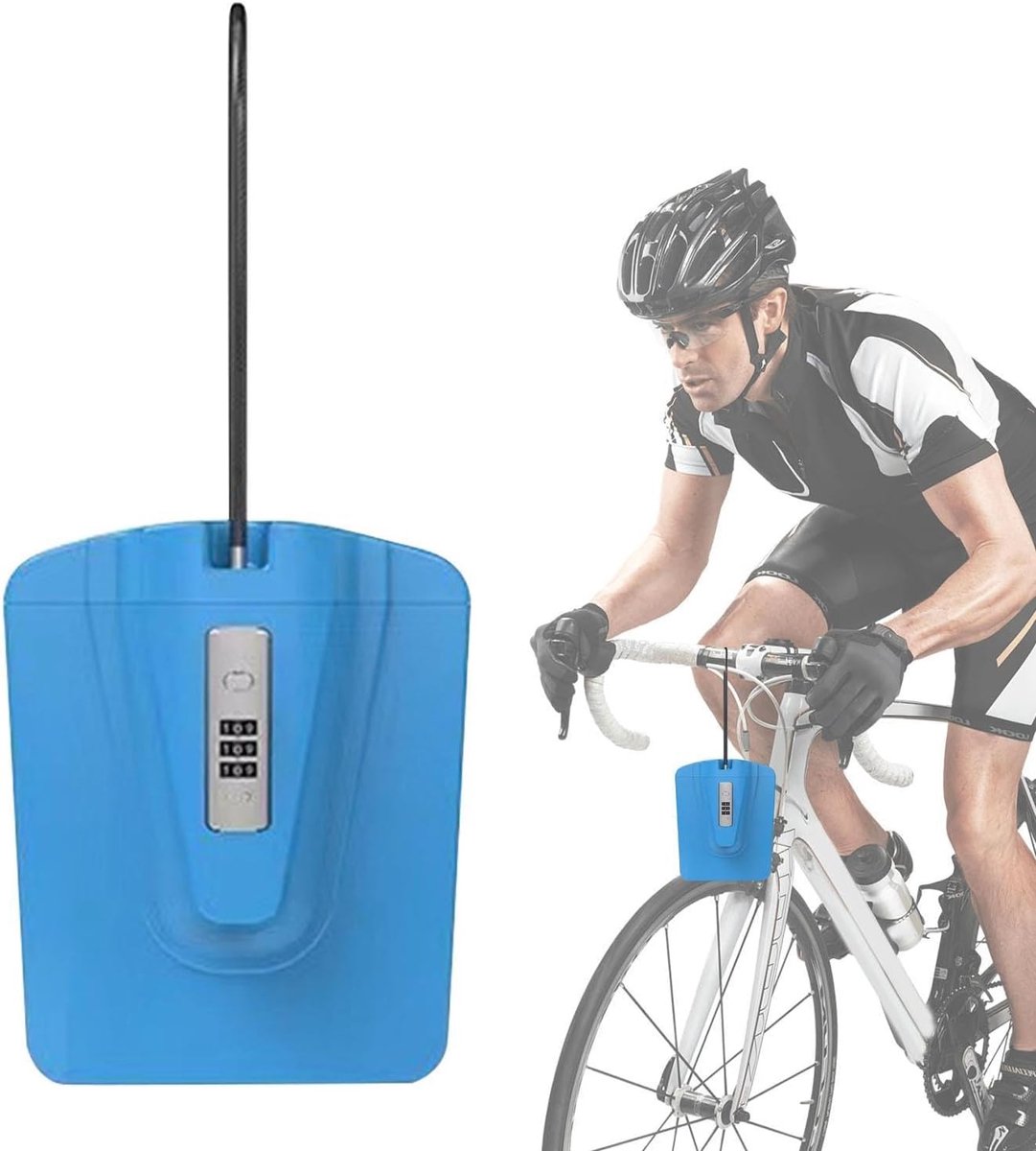 Reisslotbox - Draagbare Kluis - Waardevolle Spullen Beveiligen - Instelbaar Combinatieslot - 132B x 1H cm - Blauw