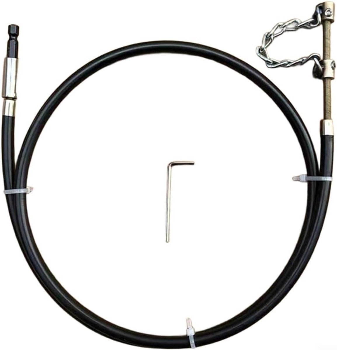 Afvoer Ontstopper - Rioolreiniger Tool - Verstopte Afvoer Reinigen - Zeshoekige Boor Adapter - 50-75mm Pijp - Zwart