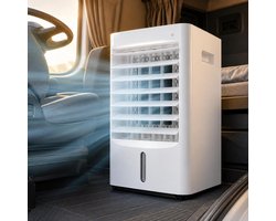 Draagbare Luchtkoeler - Mobiele Airco Ventilator - Auto Verkoelen - 4-In-1 Functie - 4 Liter Tank - Wit