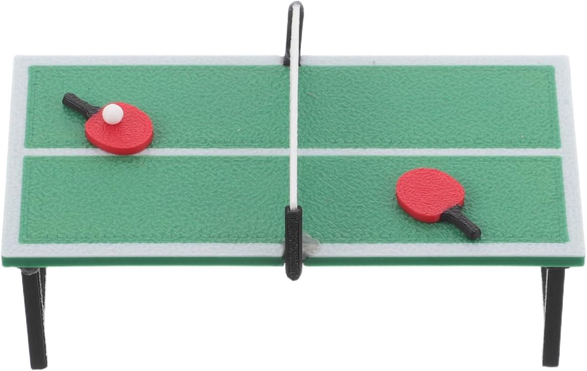 Tafeltennis Model - Miniatuur Sport - Poppenhuis Decoratie - Realistisch Ontwerp - 8 cm Lengte - Diverse kleuren