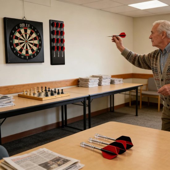 Houten dartstandaard - Wandhouder organizer - Darts opbergen - 12 gaten - 41 x 10 cm - Houtkleur van houten — afbeelding 3