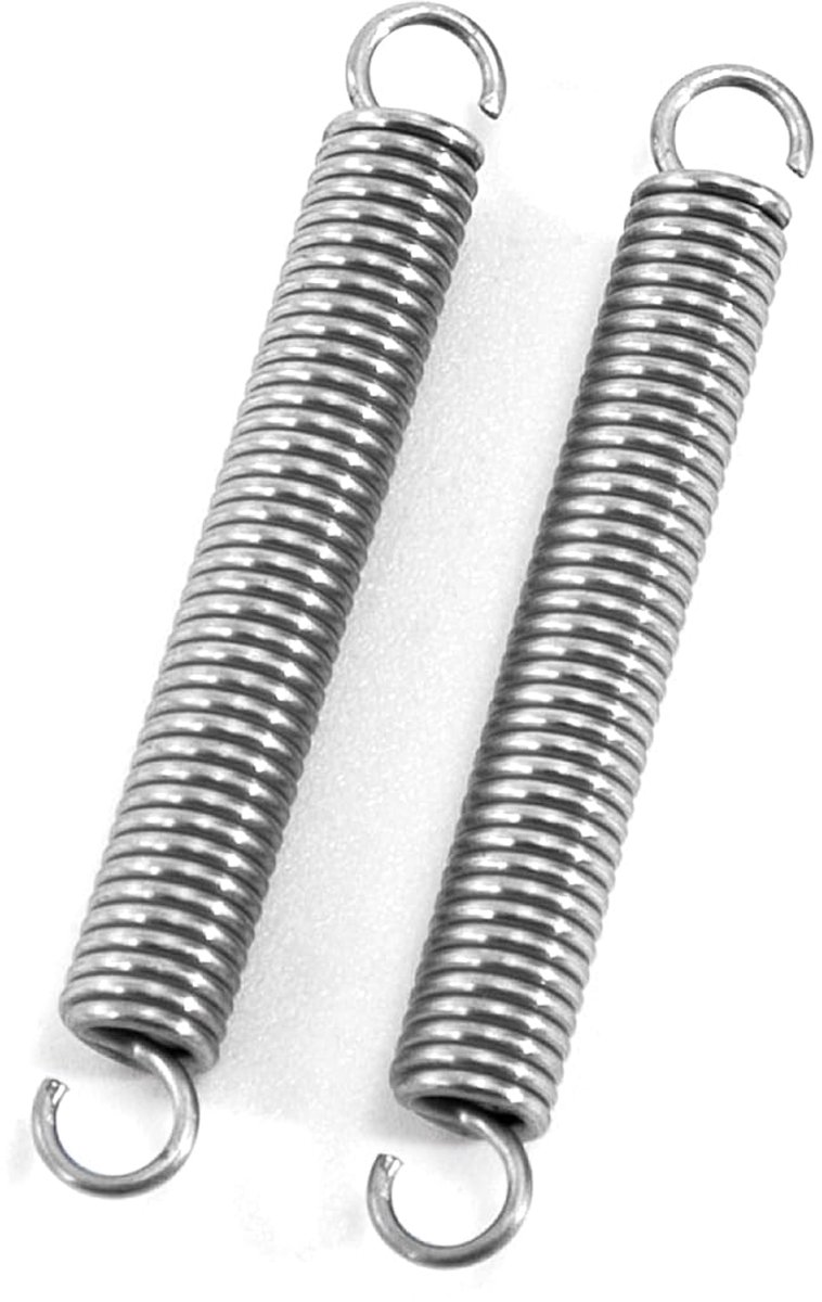 Trekveren met haak, roestvrij staal, trekveer, spanveer, 30 mm, buitendiameter 4 mm, draaddiameter 0,6 mm, maximale trekkracht 1,13 kg, 0,6 x 4 x 30 mm, 20 stuks