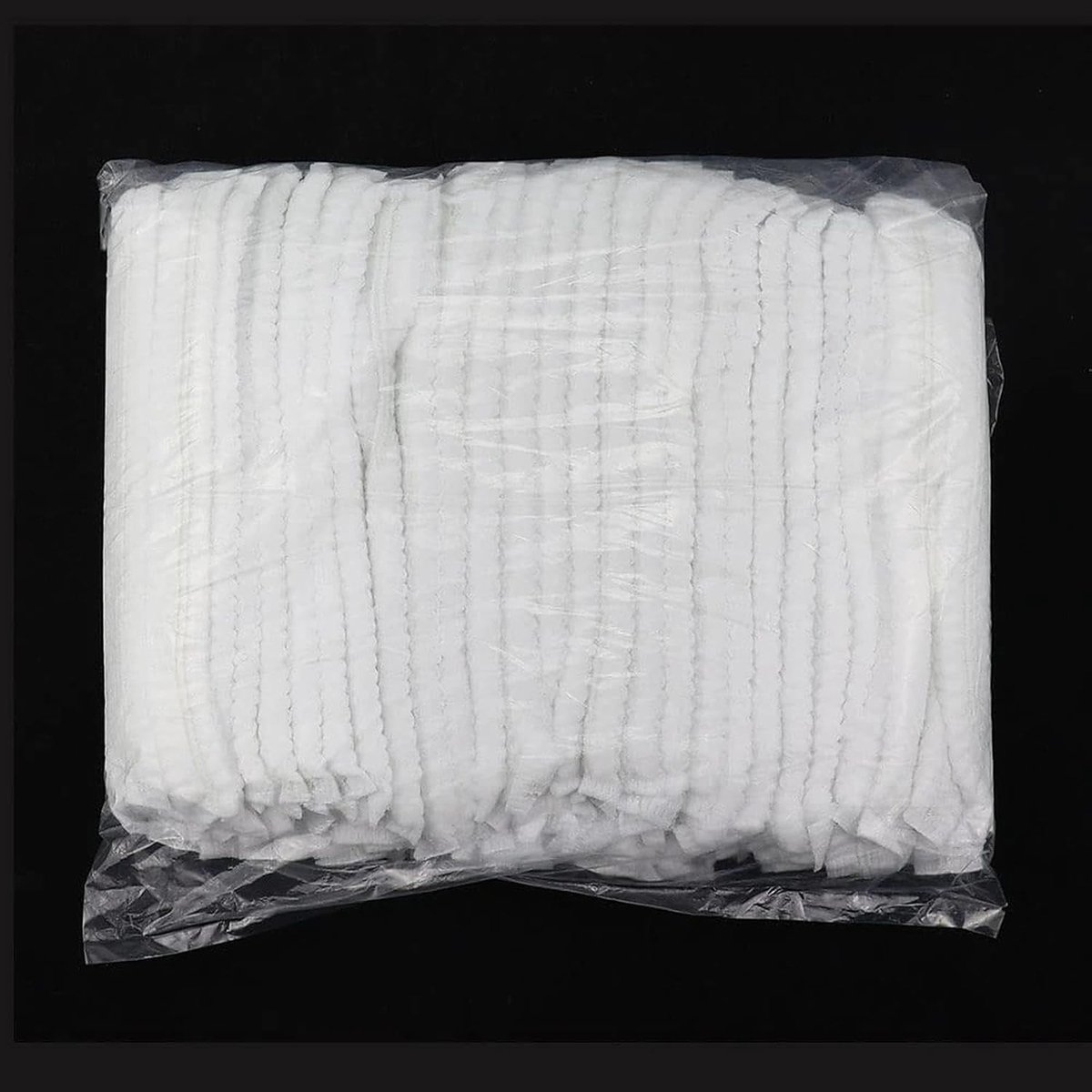 100 stuks wegwerp haarnet 21” ademende wegwerpkappen met elastische stretchband witte non-woven doppen hoofdkappen voor verpleegster | Met elastische stretchband, witte vliesmutsen voor verpleegsters