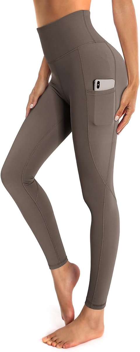 Vrouwen Hoge Taille Yoga Broek met Zakken Workout Running Gym Leggings