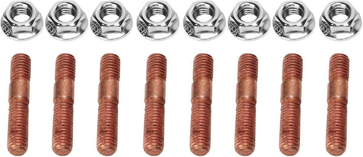 Studs Kit Hoge Prestaties Uitlaatspruitstuk Bout Set voor Motor Verbetering Metaallegering 8 Stuks voor Motorliefhebbers