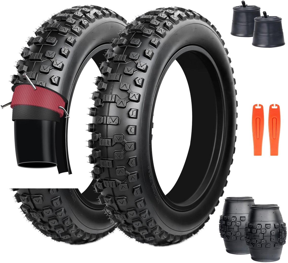SolidKeus - Heavy Duty E-Bike Banden 20 x 4.0 - Set van 2