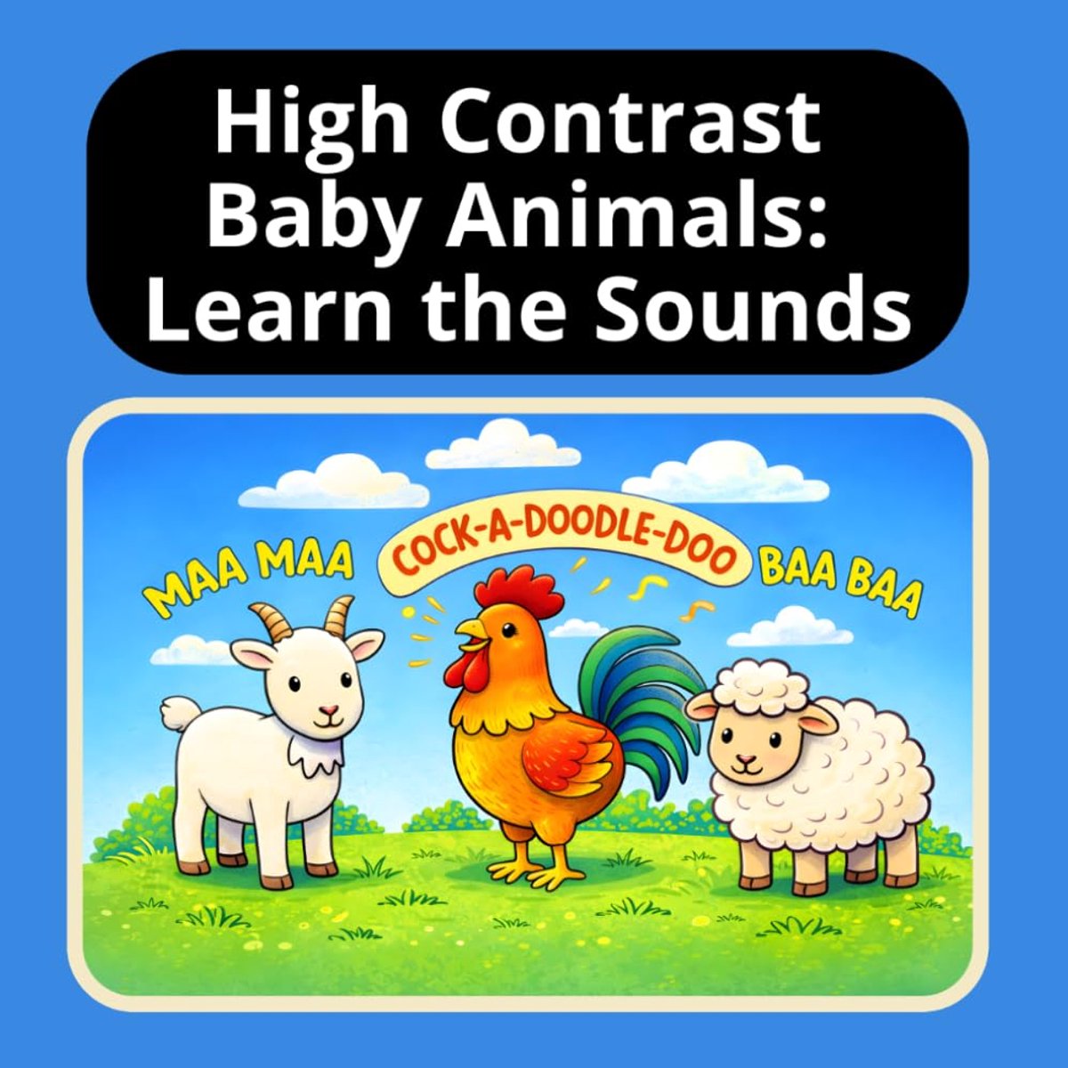 Contrast Baby Animals: Learn the Sounds
