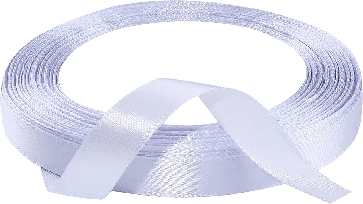 - C50197 - Satijnen lint decoratief glanzend fijn - 10 mm x 22 meter - licht lila - creatieve projecten naaikunst geschenkverpakking voor verjaardagsfeest