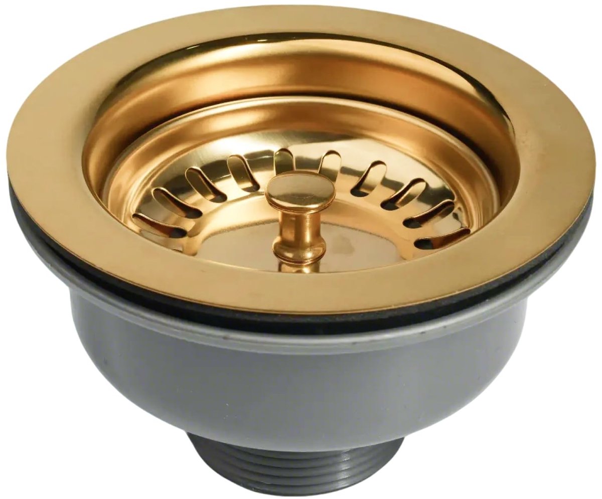 Elzusha - Gouden RVS Afvoerplug 114mm voor Wasbak