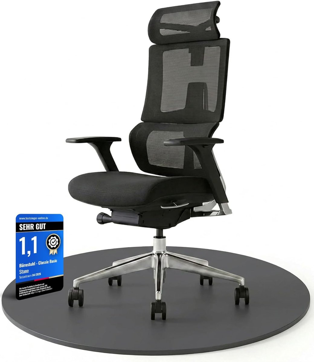 Elite Ergonomische Bureaustoel – Bureaustoel [3D-armleuningen en lendensteun] [Verstelbare rugleuning] voor een gezonde houding tijdens langdurig zitten [NEN-EN 1335 gecertificeerd] – Schuim | Ademende mesh-rugleuning met gevoerde hoofdsteun