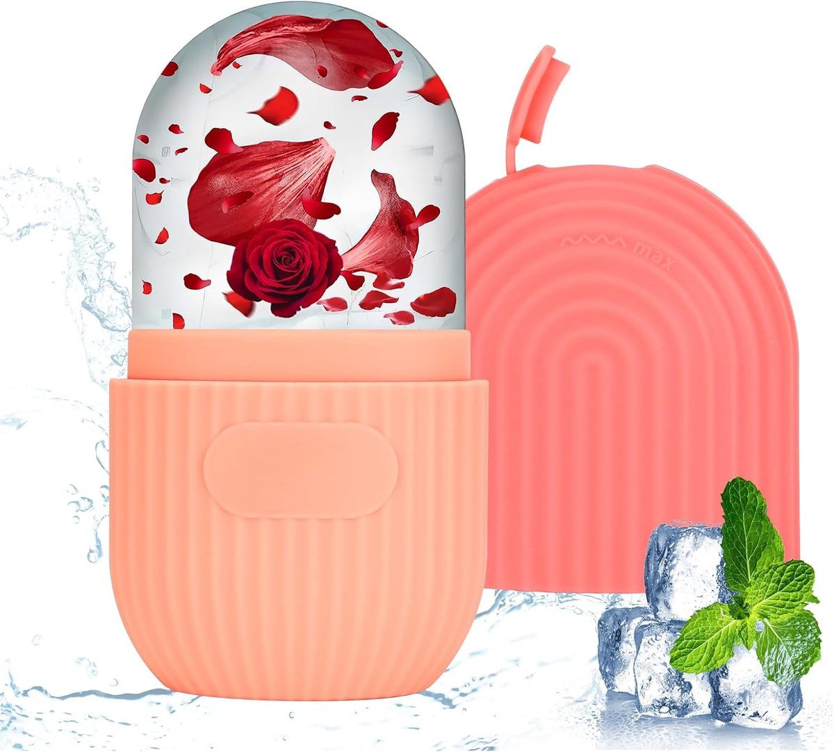IJsroller voor het gezicht - Roze - 6,2 x 11,5 x 4,2 cm - Siliconen Herbruikbare Gezichtsroller - Voor Huidverzorging
