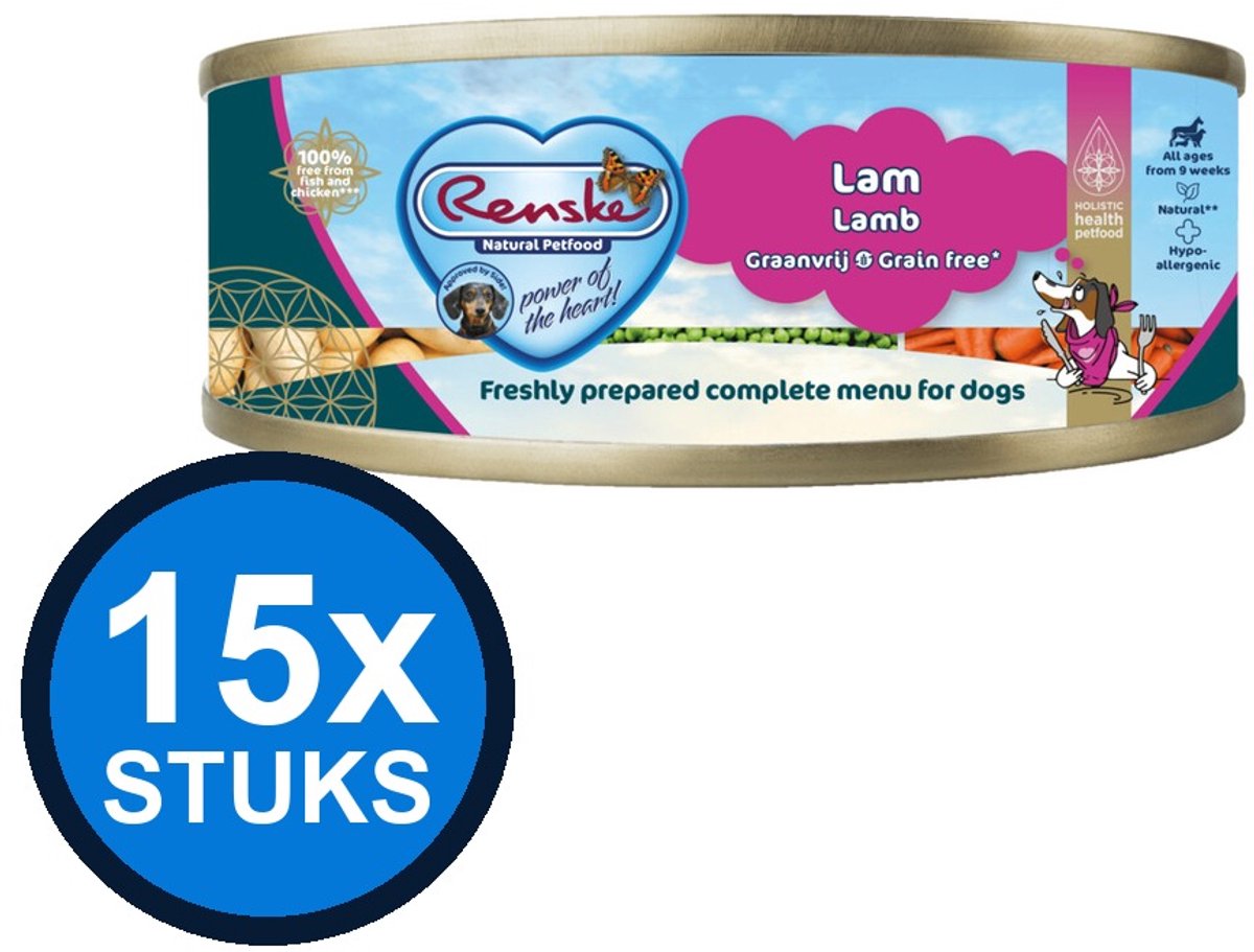 Renske Renske vers hond adult graanvrij lam 395gr