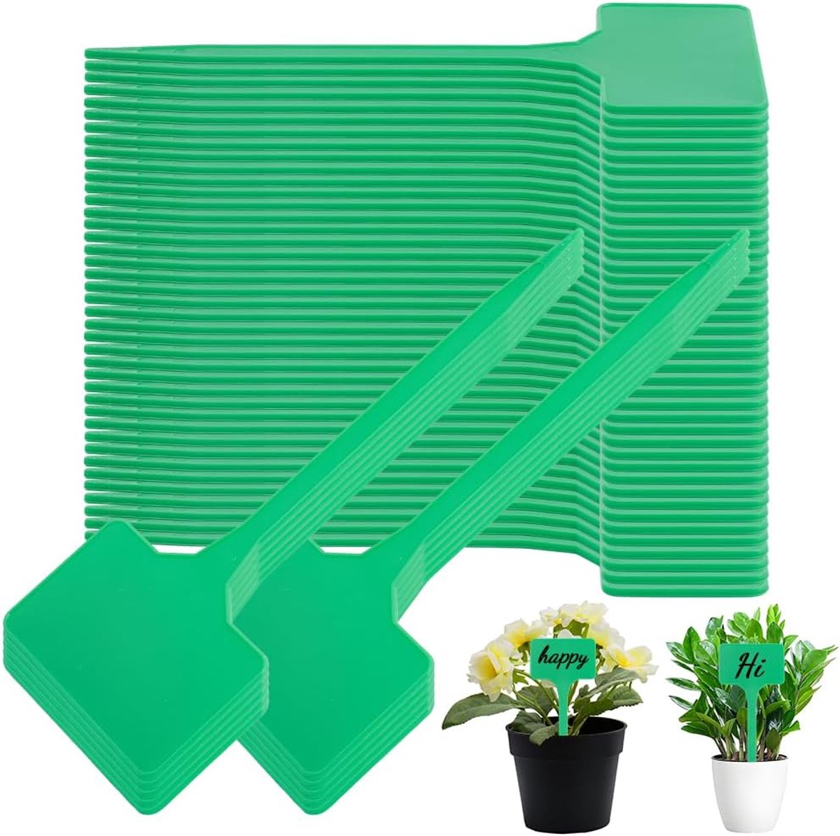 1 stuks Grote Plantenlabel Tekens Plastic Tuin Markers Waterdicht T Type Tuin Zaailingen Bloemnaam Stok Marker Tags Voor Potplanten Groente Fruit Kruiden Kwekerij Buiten Tuinieren Zaaien