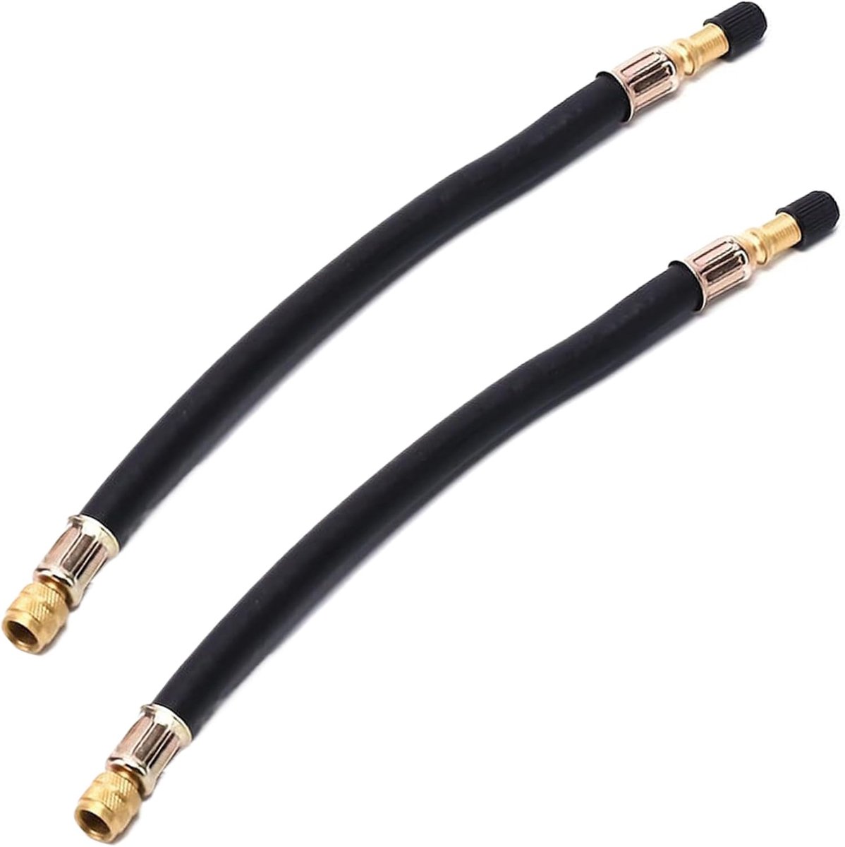 2 stuks ventielverlenging, autoventiel, bandenventielverlenging, rubberen verlenging voor bandenventieladapter, flexibele bandenventielverlenging voor universele auto's, vrachtwagens, motorfietsen,