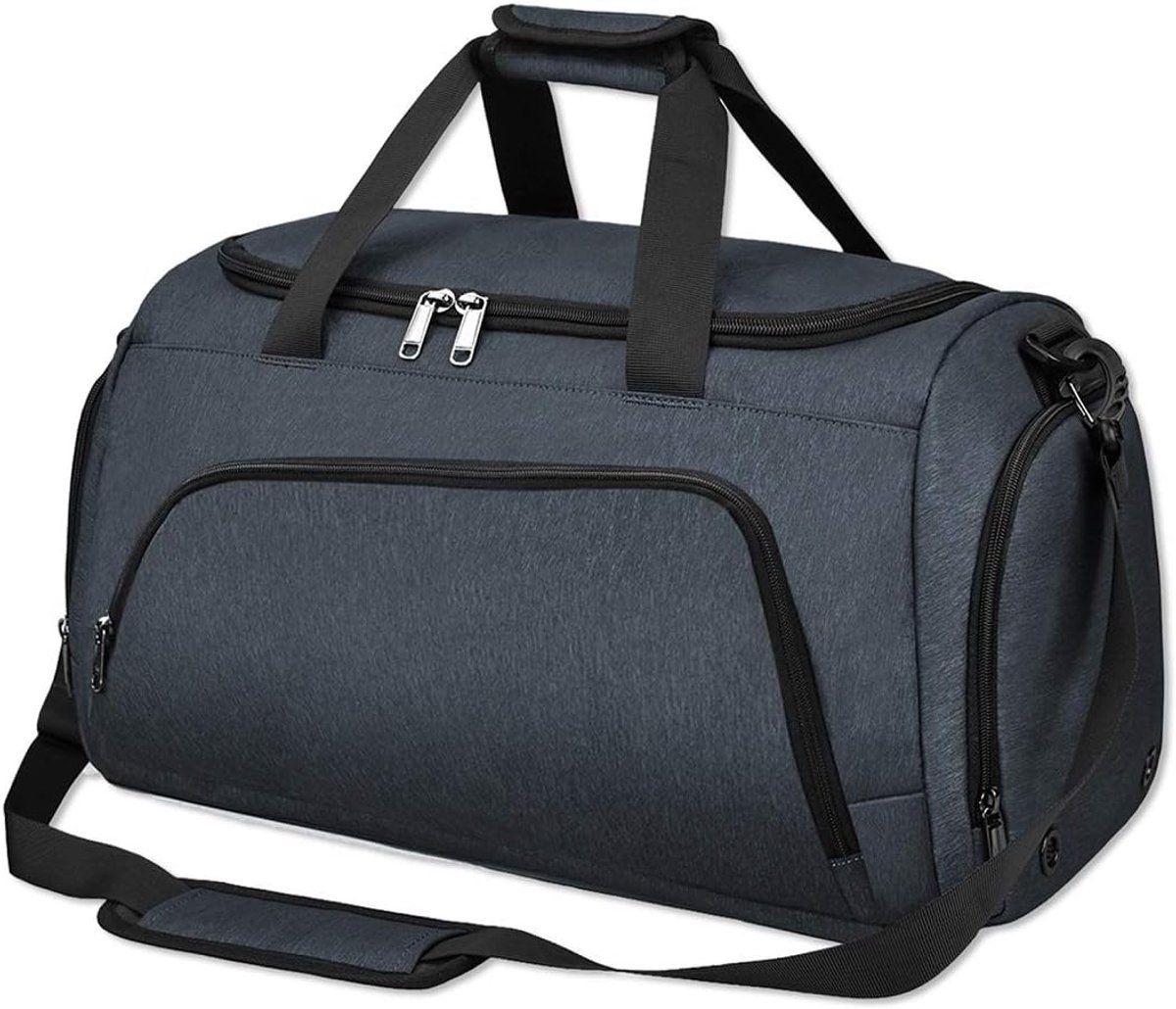 Sporttas heren reistas weekender met schoenenvak grote dames waterdichte fitnesstas gym sport trainingstas tas shopping vakantie voor mannen en vrouwen 40L donkerblauw