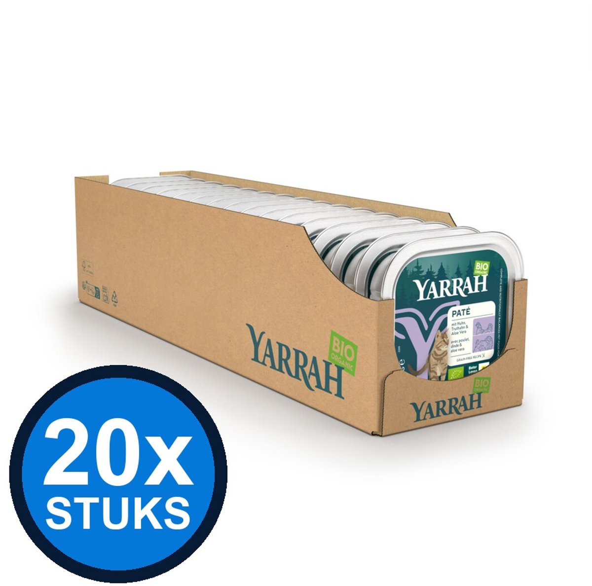 Yarrah Yarrah cat bio alu grainfree paté kip&kalkoen 100gr