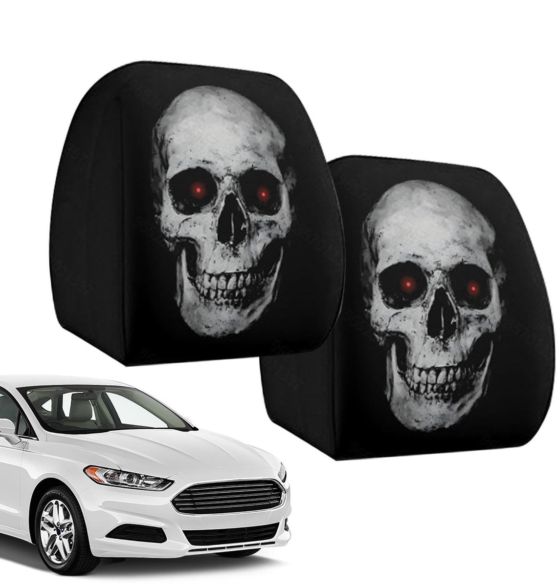 Elzusha - Halloween Hoofdsteunhoezen voor Auto