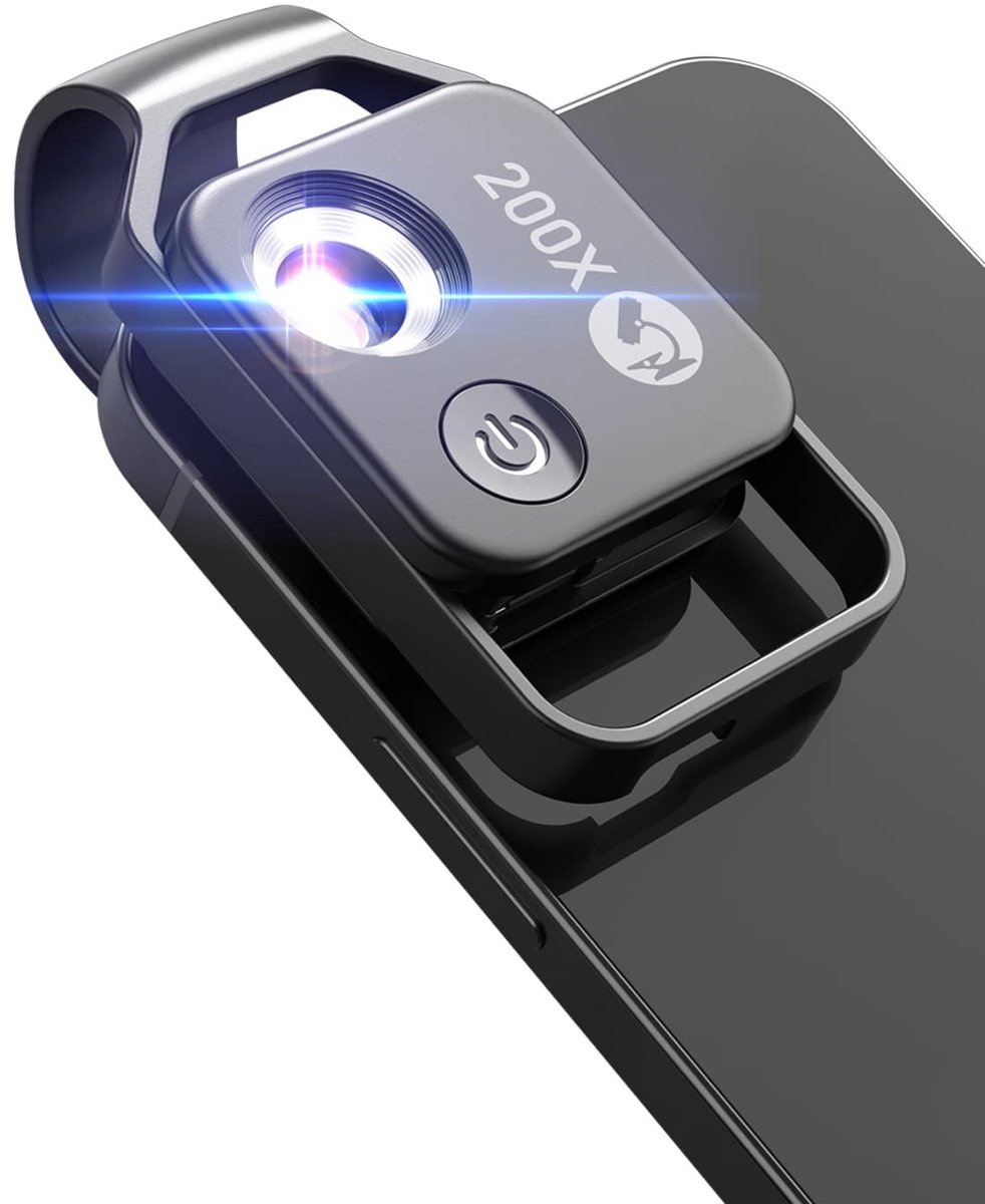 SolidKeus - Clip-on Microscoop voor Smartphones met 200x Vergroting