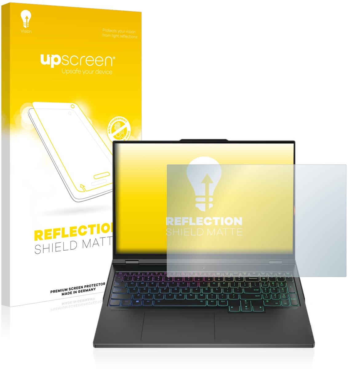 upscreen - Screenprotector voor Lenovo Legion Pro 7 16" - Folie Beschermfolie anti glare matte
