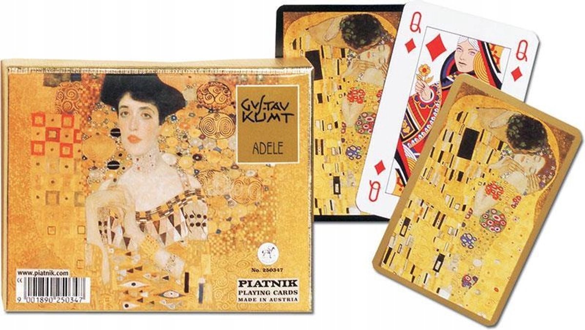 Piatnik Speelkaarten Set Klimt Adela - 2 Talen in Gouden Doos