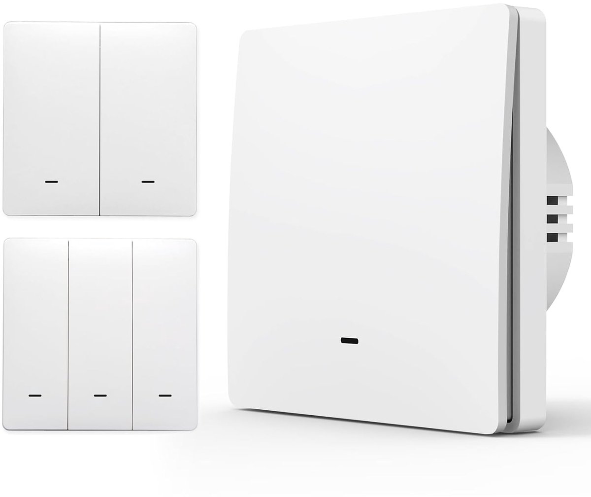Zigbee3.0 draadloze wandzender, APP-afstandsbediening/spraakbediening/timer/externe toegang, slimme wandlichtschakelaar, slimme ZigBee-lichtschakelaar, compatibel met Alexa, Tuya, Assistant, Smart